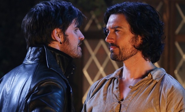 Adam Croasdell as Brennan Jones with Colin O Donoghue on ABC's Once Upon A Time