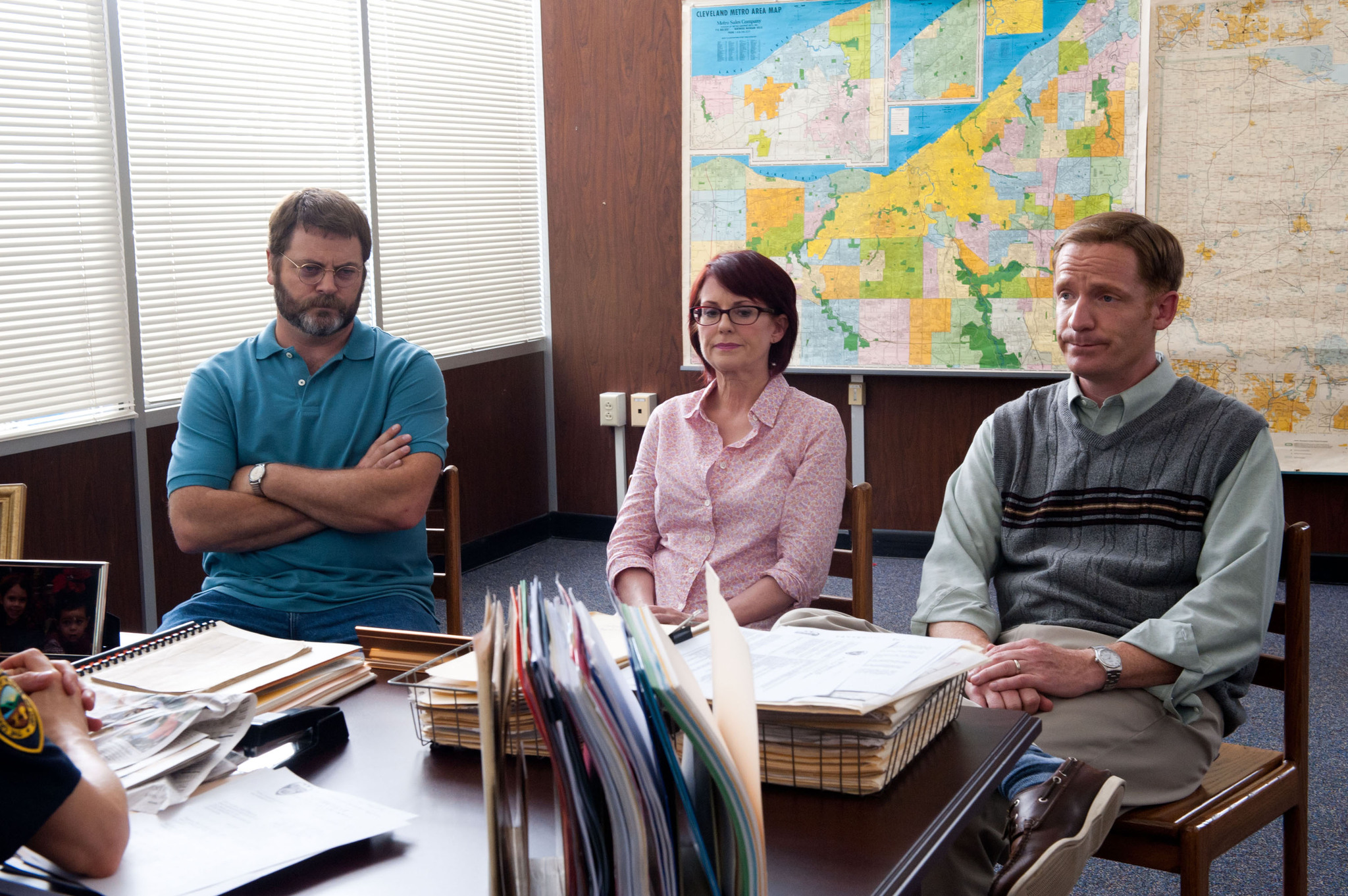 Still of Megan Mullally, Nick Offerman and Marc Evan Jackson in The Kings of Summer (2013)