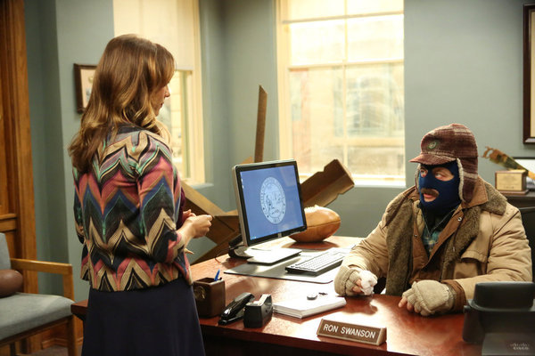 Still of Rashida Jones and Nick Offerman in Parks and Recreation (2009)