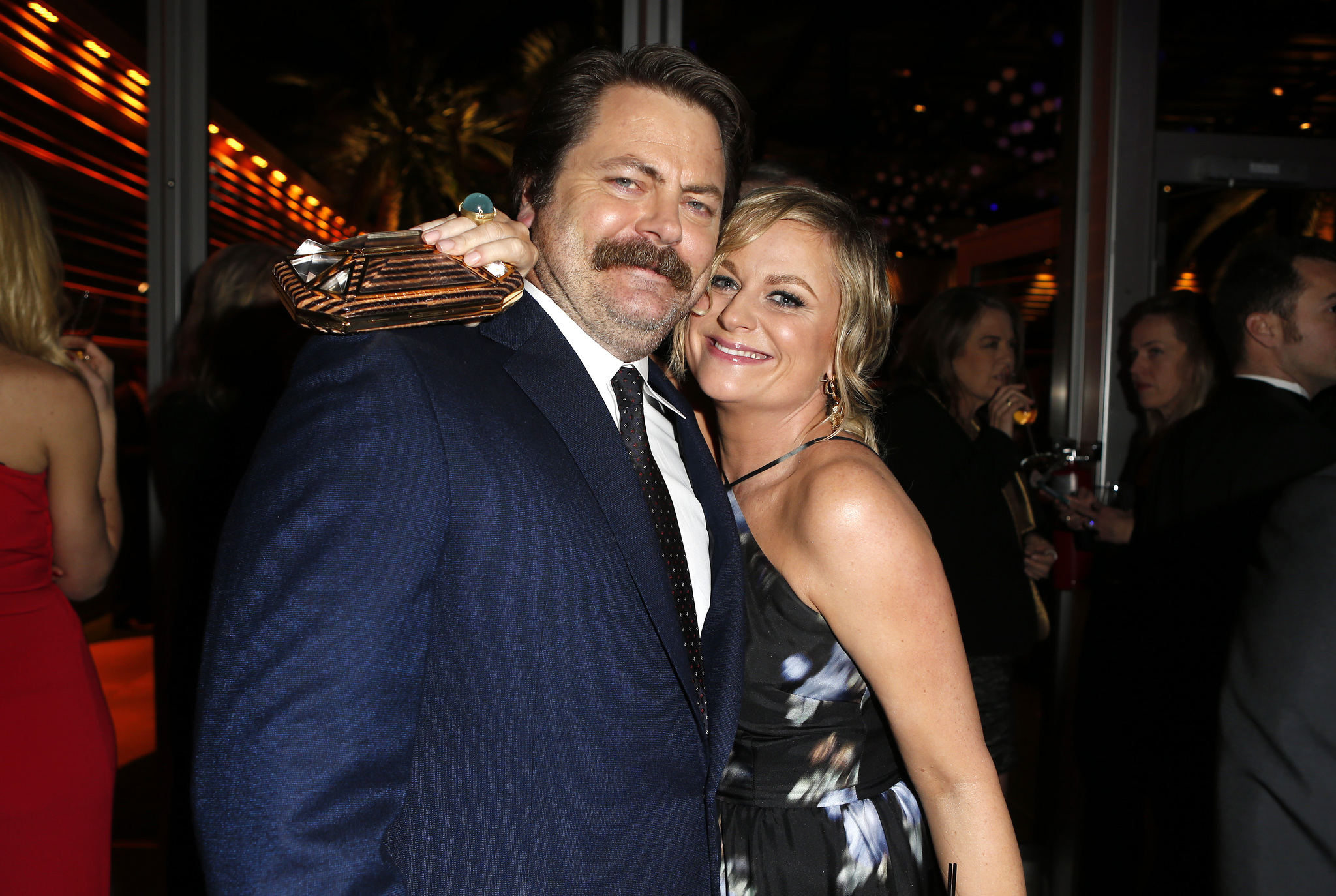 Nick Offerman and Amy Poehler