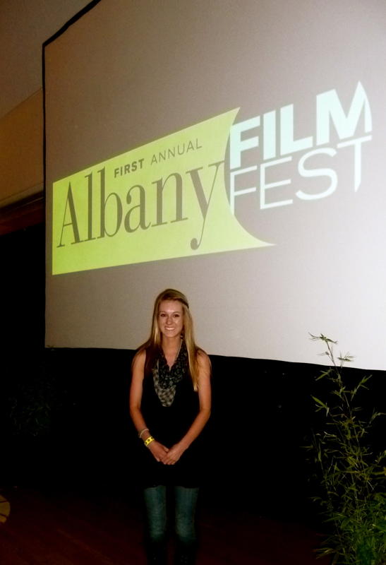 Lauren Lindberg at Albany Film Festival, 2011. Nominated for Best Documentary and Best Overall Film in Adult category.