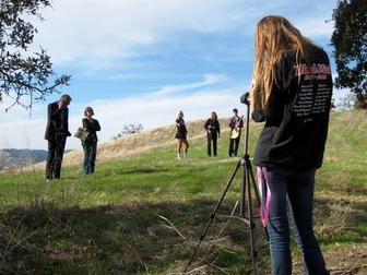 Lauren filming Dodge College Application Video, 2010. Attending Dodge College/Chapman University fall 2011.