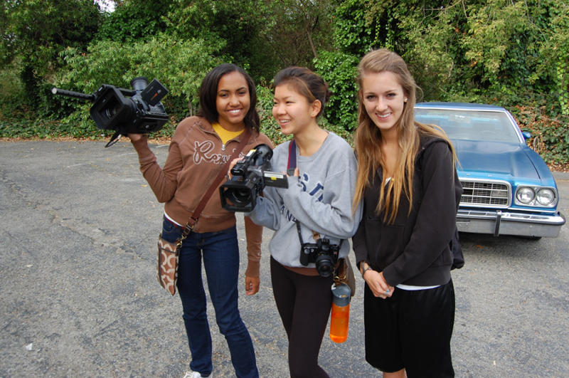 BAVC team filming Independence in Sight, 2010. (lauren lindberg on right)