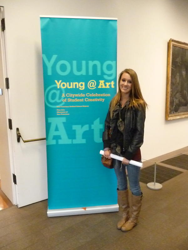 Lauren Lindberg at Young at Art, an exhibition of Youth films at the DeYoung Museum, 2011.