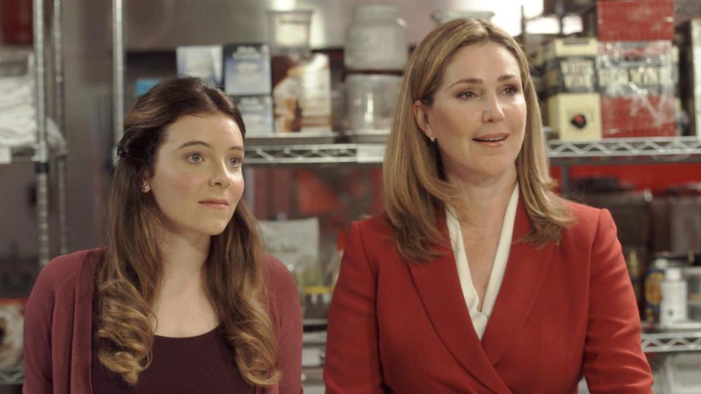 Still of Peri Gilpin and Caitlin Zambito in 'Election Night.