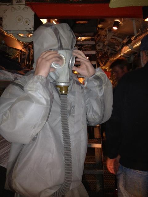 Seth Marshall as a gas mask sailor