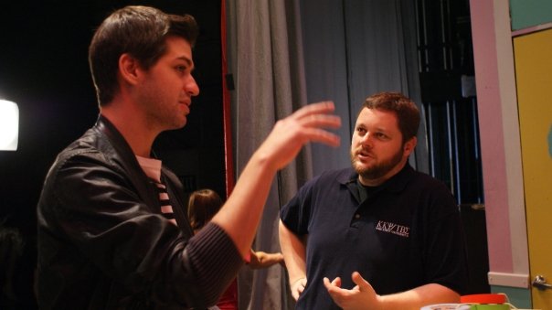 Director Alberto Belli and Producer Nicolaas Bertelsen on the set of 