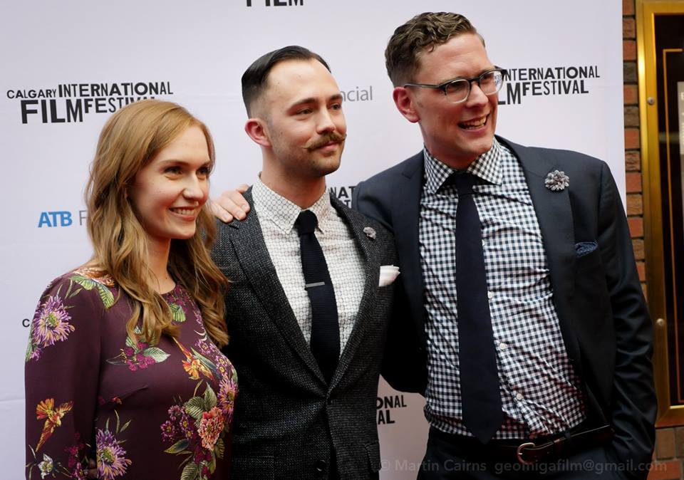 Dana Stoutenburg, Thomas Robert Lee, and Cody Ray Thompson at the premiere of EMPYREAN at the 2015 Calgary International Film Festival.