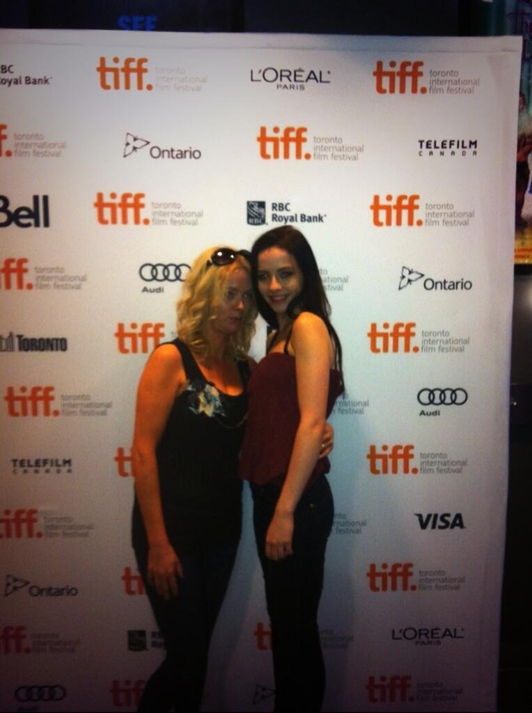 Kelly Thornton and mother at Tornto International Film Festival 2013