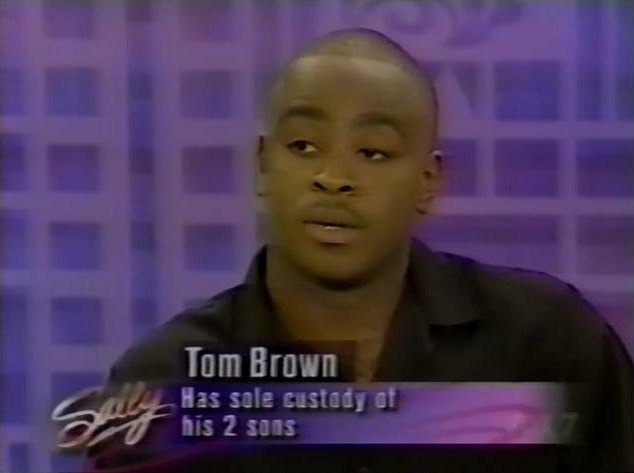 Still of Tommy Brown speaking on the Sally Jessy Raphael show. The episode aired on May 3, 2001.