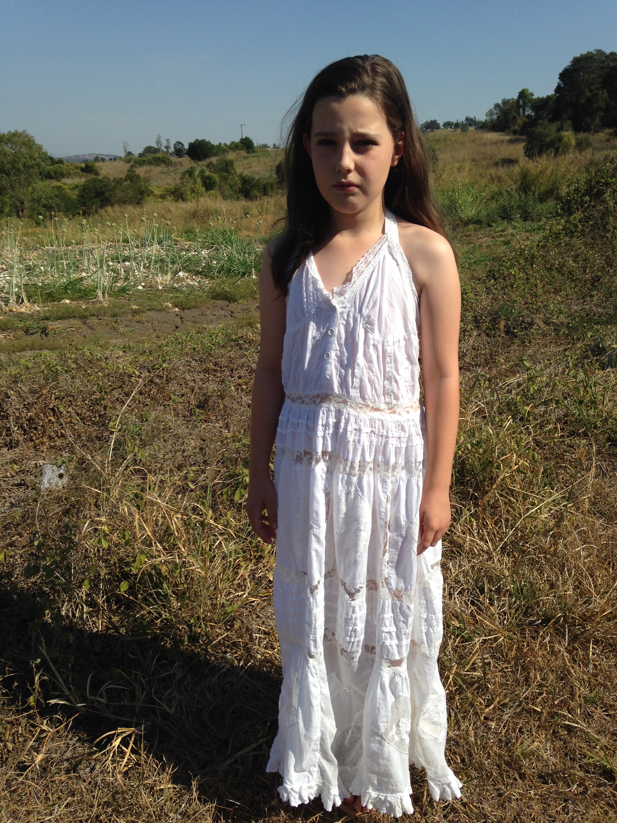 Sophie as young Charlie on the set of CHARLIE (trailer) 2013