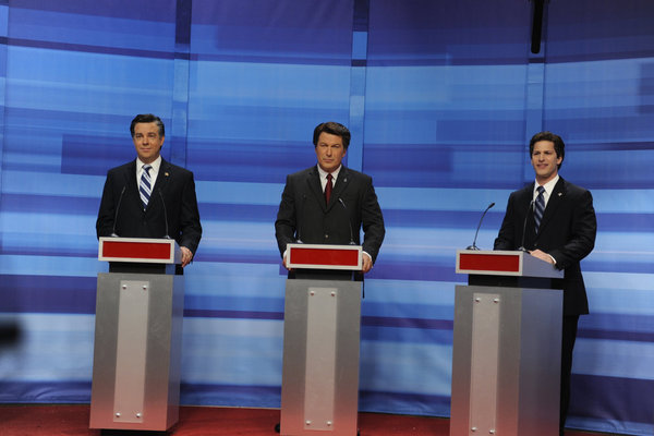 Still of Alec Baldwin, Jason Sudeikis and Andy Samberg in Saturday Night Live (1975)