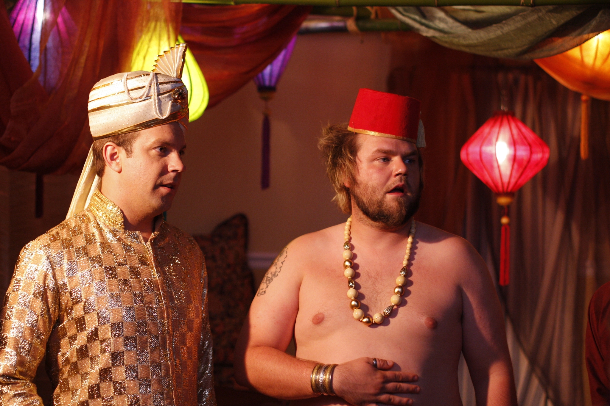 Still of Tyler Labine and Jason Sudeikis in A Good Old Fashioned Orgy (2011)