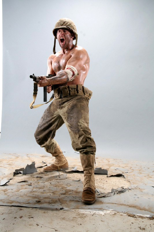 Call of Duty: World at War photo shoot.