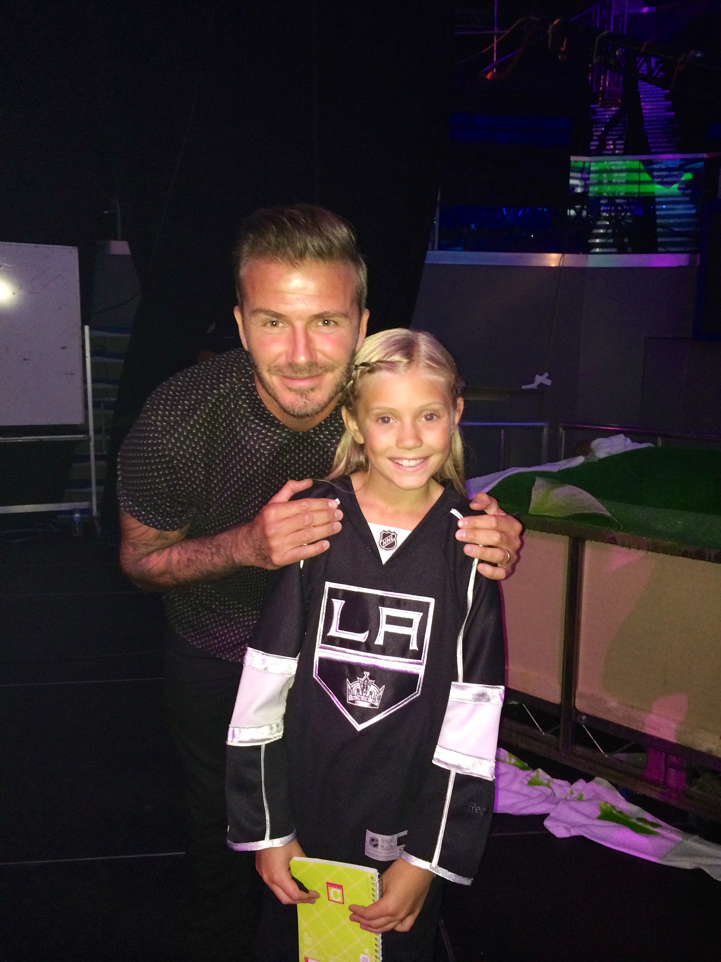 David Beckham and Chloe Ewing at the Nickelodeon Kids Choice Sports Awards 2014