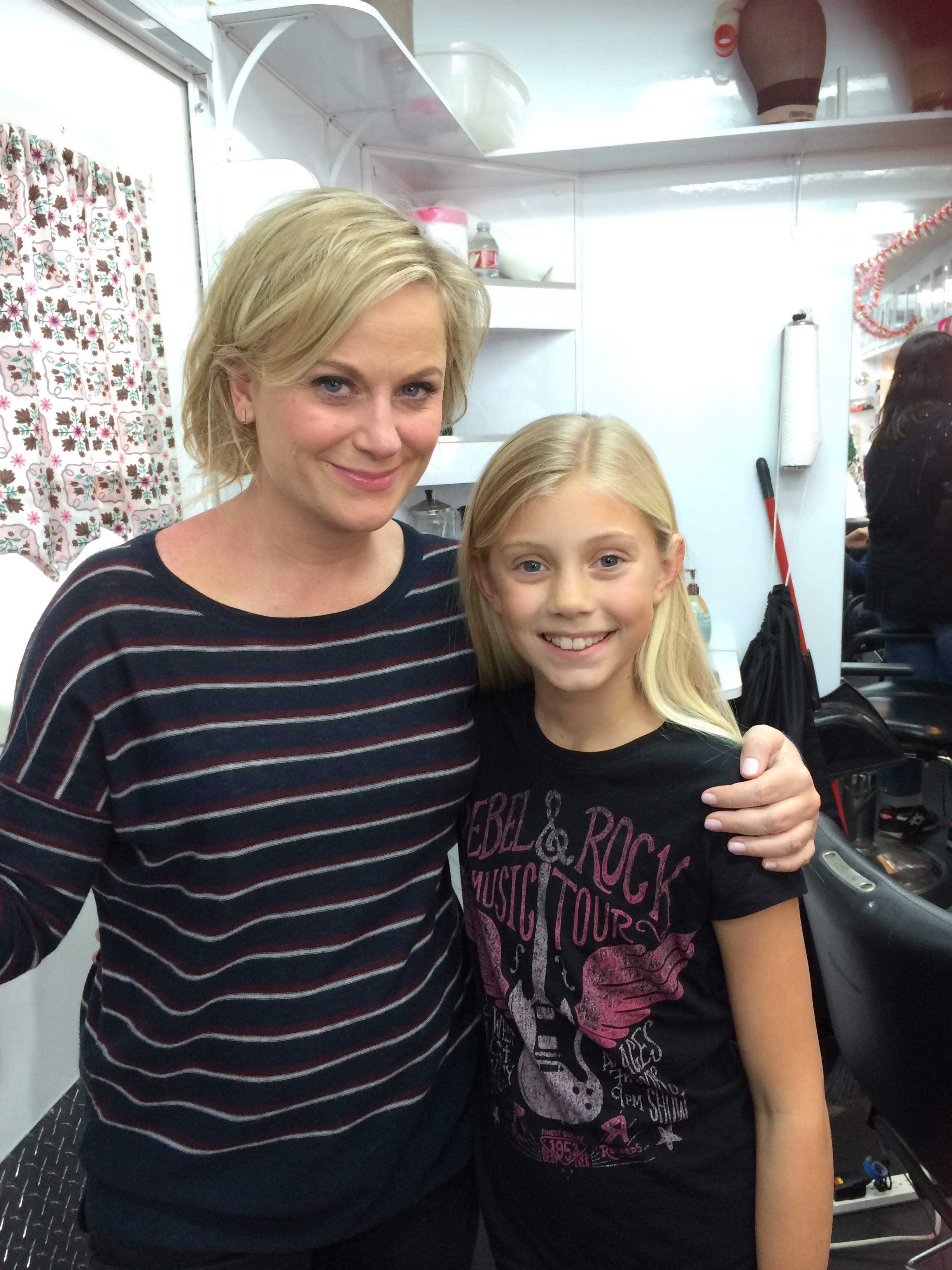 Amy Poehler and Chloe for Parks and Recreation Series Finale. Play Mom and Daughter.