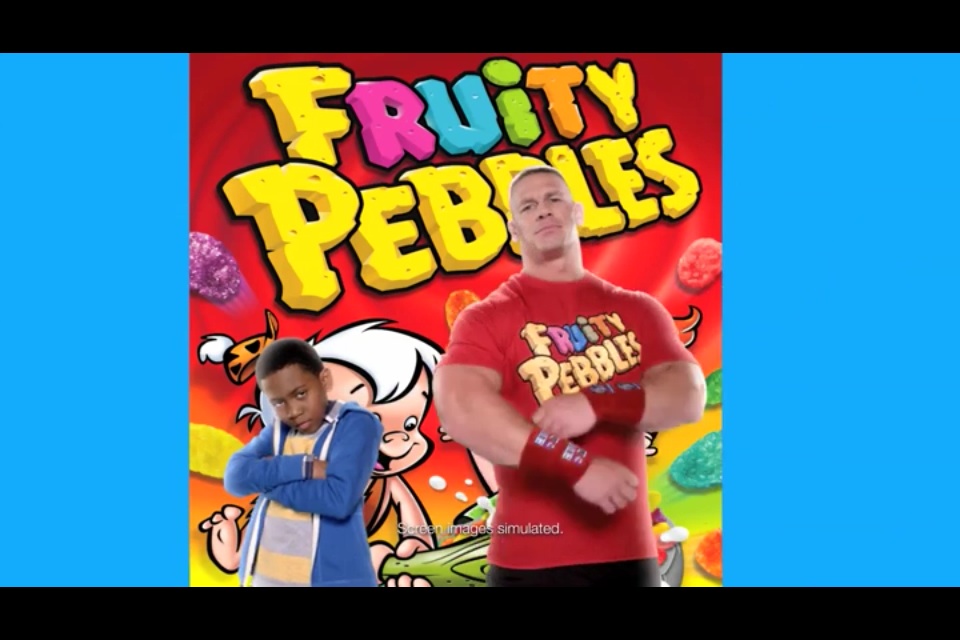 Filming Fruity Pebbles Commercial with John Cena March 2013