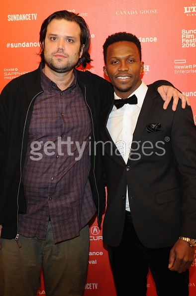 Director Danny Perez and actor Emmanuel Kabongo attend the 'Antibirth' Premiere during the 2016 Sundance Film Festival at Egyptian Theatre on January 25, 2016 in Park City, Utah.