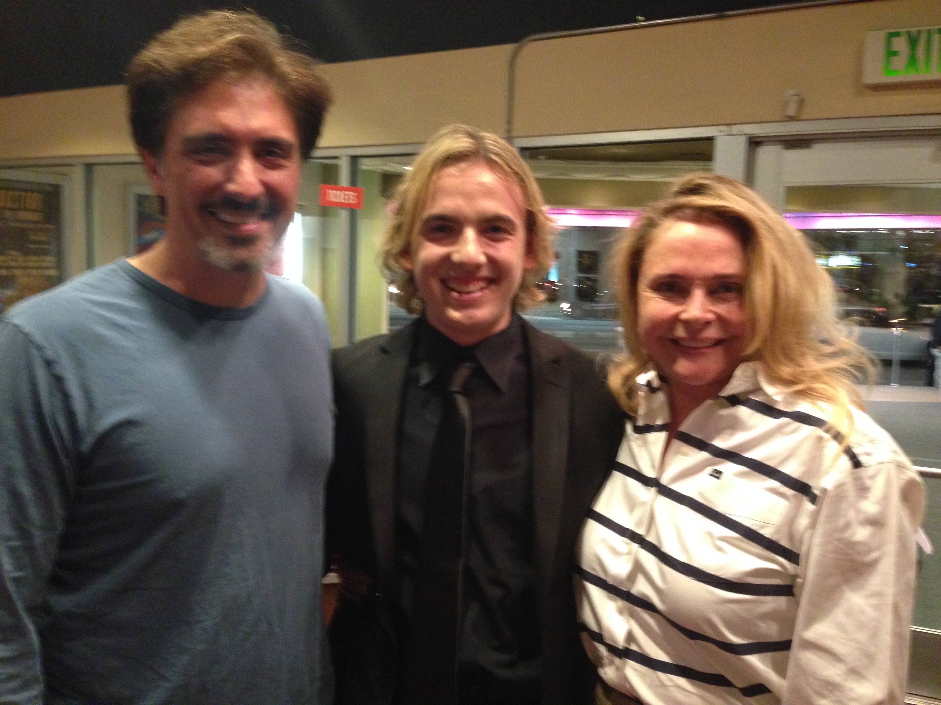 Adam with Ted Monte and Priscilla Barnes at the Robbys.