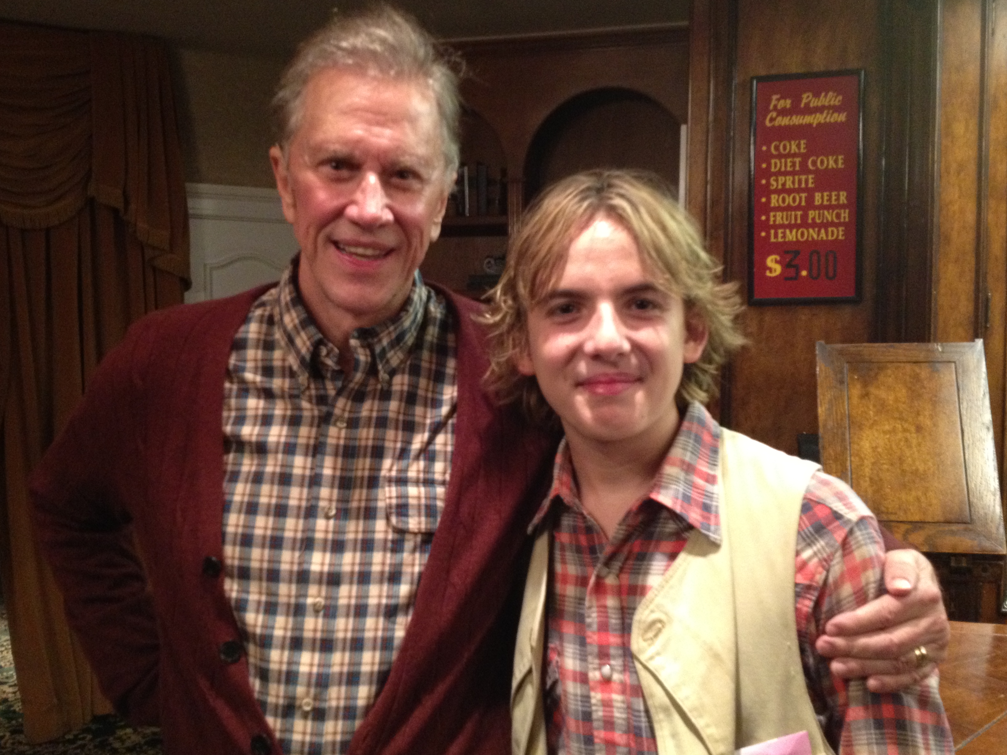 Adam with the legendary Andrew Prine. Andrew played Norman and Adam played Billy in the production of On Golden Pond directed by Gloria Gifford.