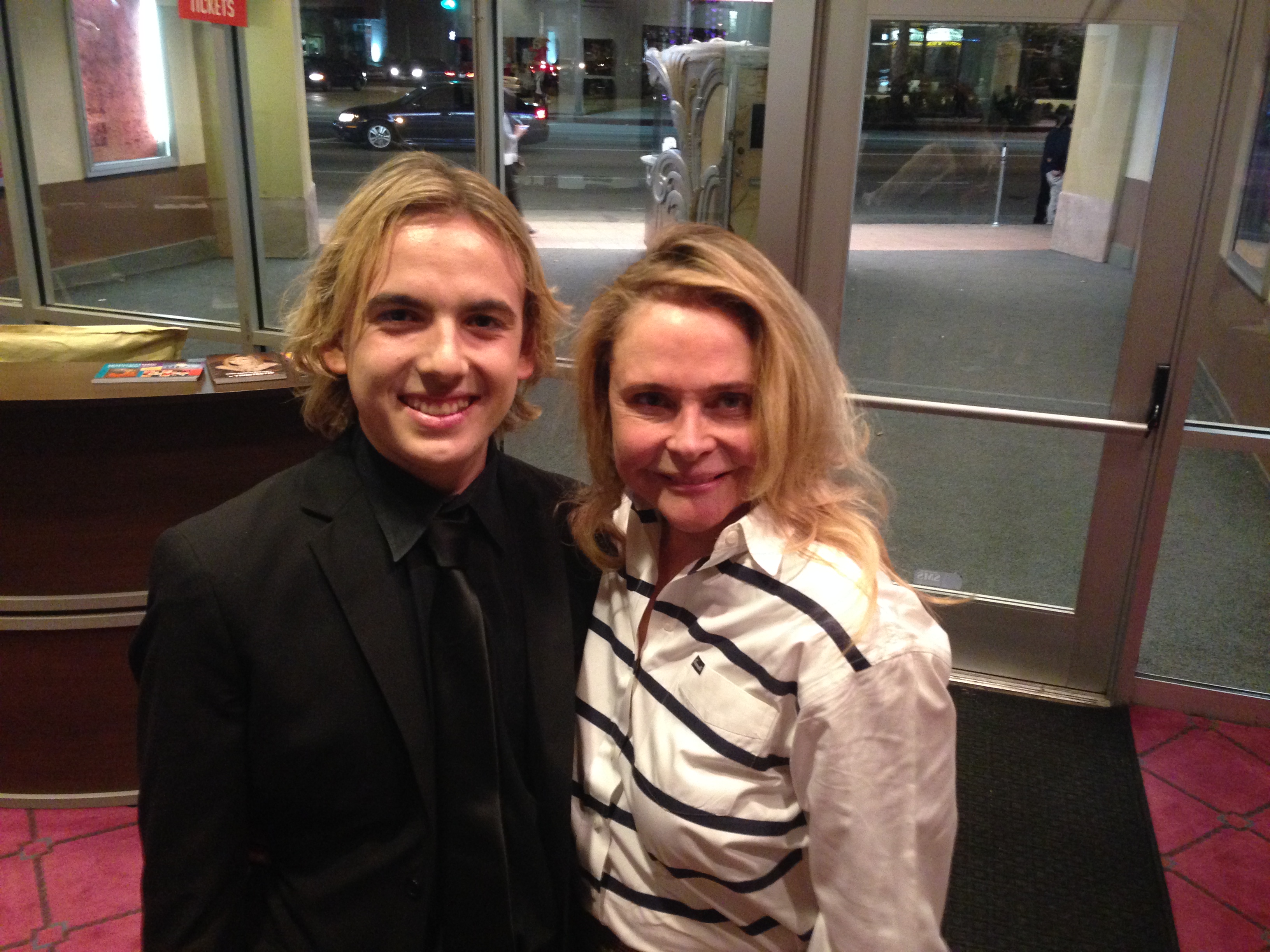 Adam with Priscilla Barnes, gypsy mom on the current show, Jane the Virgin. They share a person in common, Debra Manners.