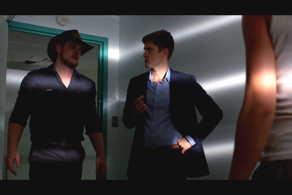 Matthew Chizever with Aaron Tveit on 
