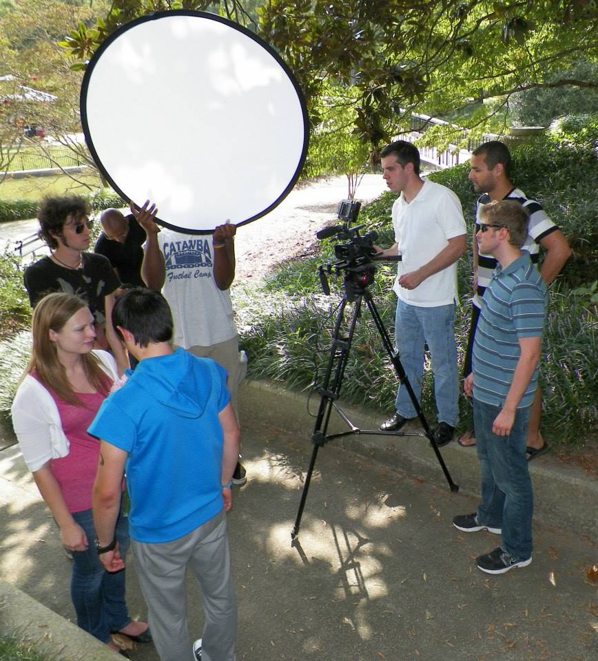 Filming at Pullen Park