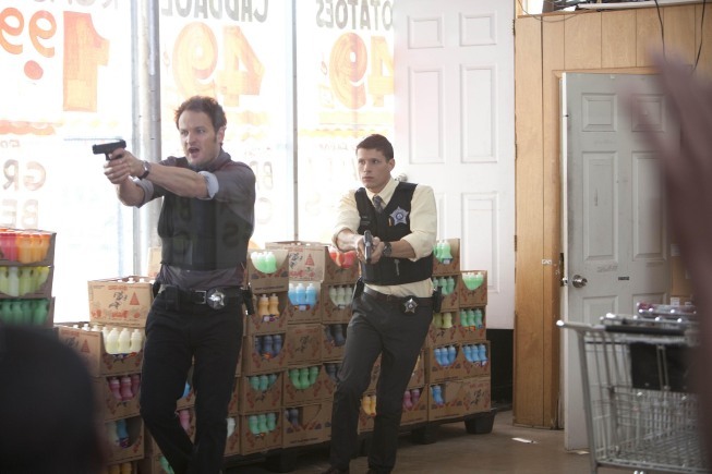 Still of Jason Clarke and Matt Lauria in The Chicago Code (2011)