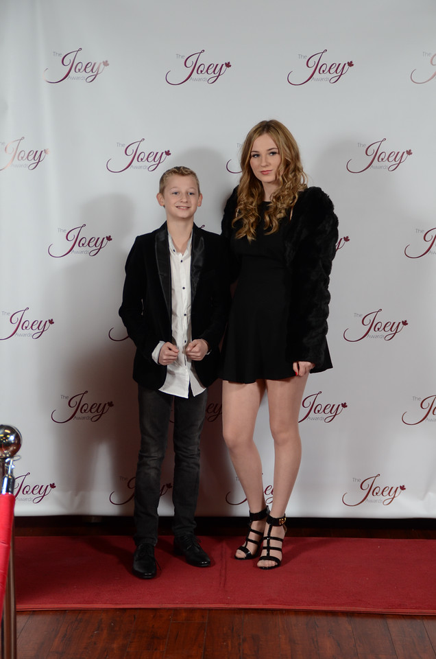 Julien and sister Adrienne Hicks at the Joey Awards 2014