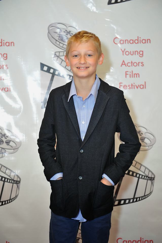 Julien Hicks - red carpet - Canadian Young Actors' Film Festival 2013