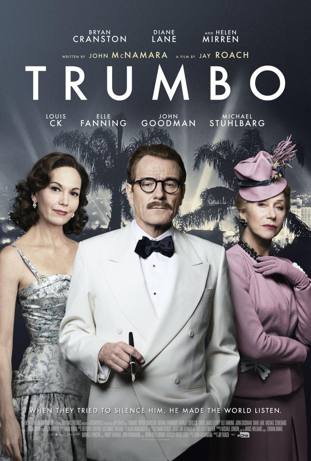 Diane Lane, Helen Mirren and Bryan Cranston in Trumbo (2015)