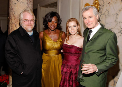 Philip Seymour Hoffman, Amy Adams, Viola Davis and John Patrick Shanley at event of Doubt (2008)