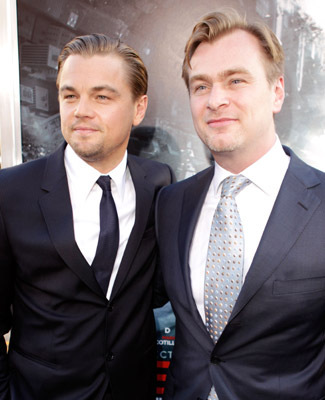 Leonardo DiCaprio and Christopher Nolan at event of Pradzia (2010)