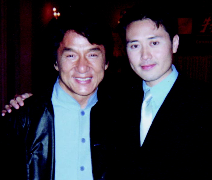 With Jackie Chan in Hong Kong.