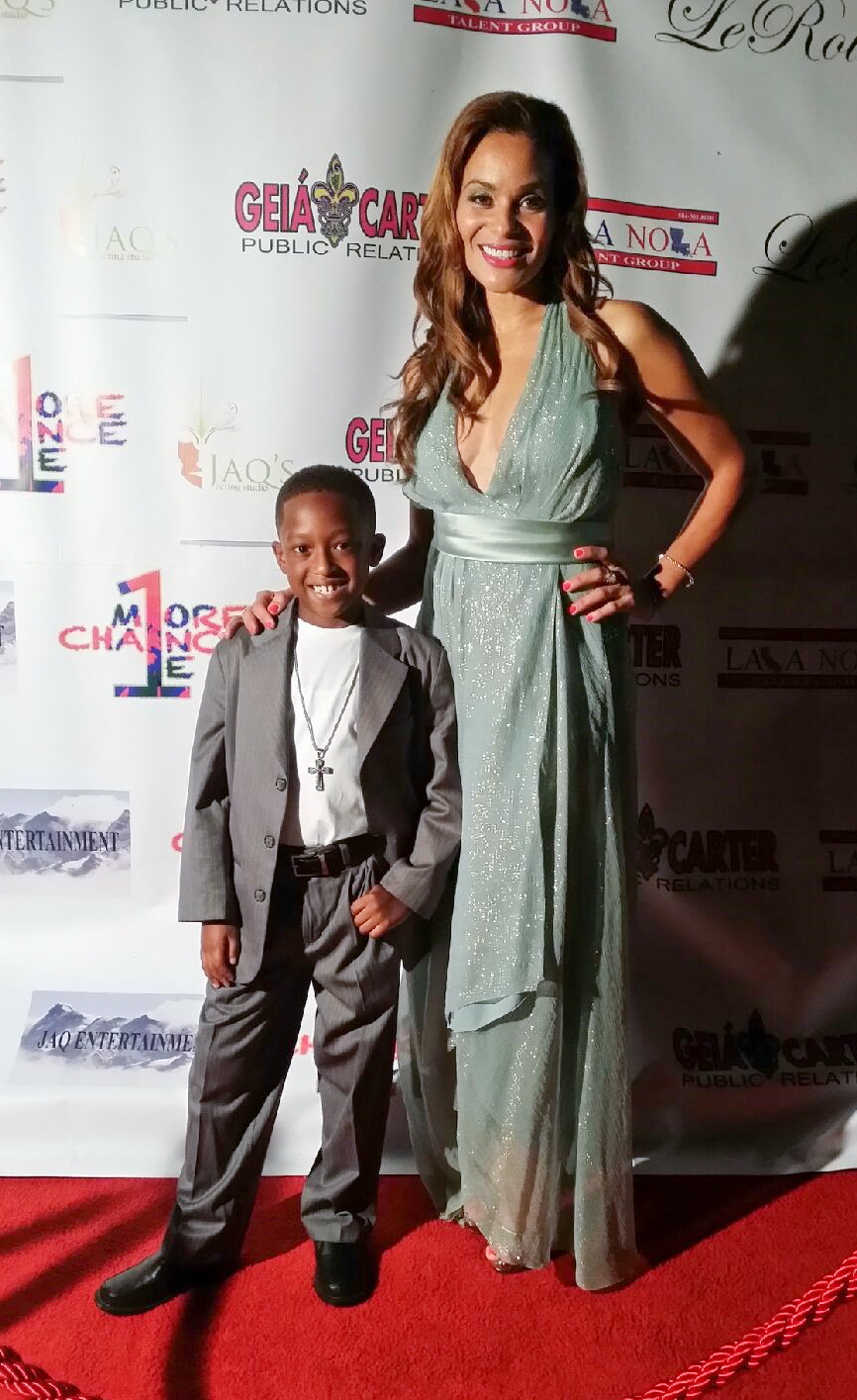 Kaden W. Lewis and Jaqueline Fleming at the Premier of One More Chance. 10/19/13