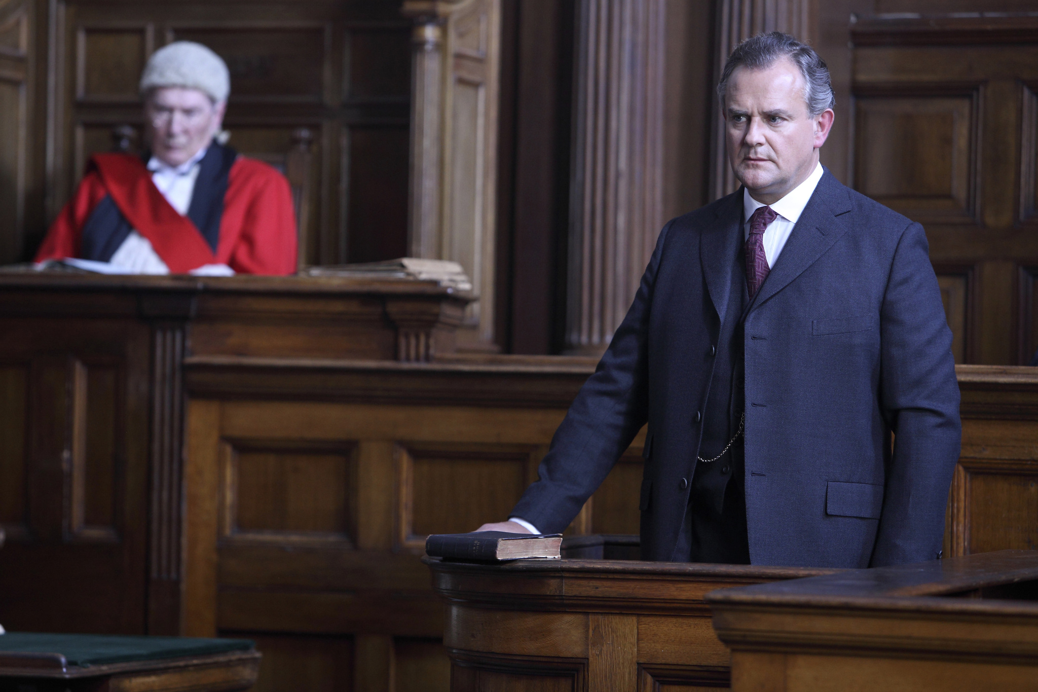 Still of Hugh Bonneville and Timothy Carlton in Downton Abbey (2010)