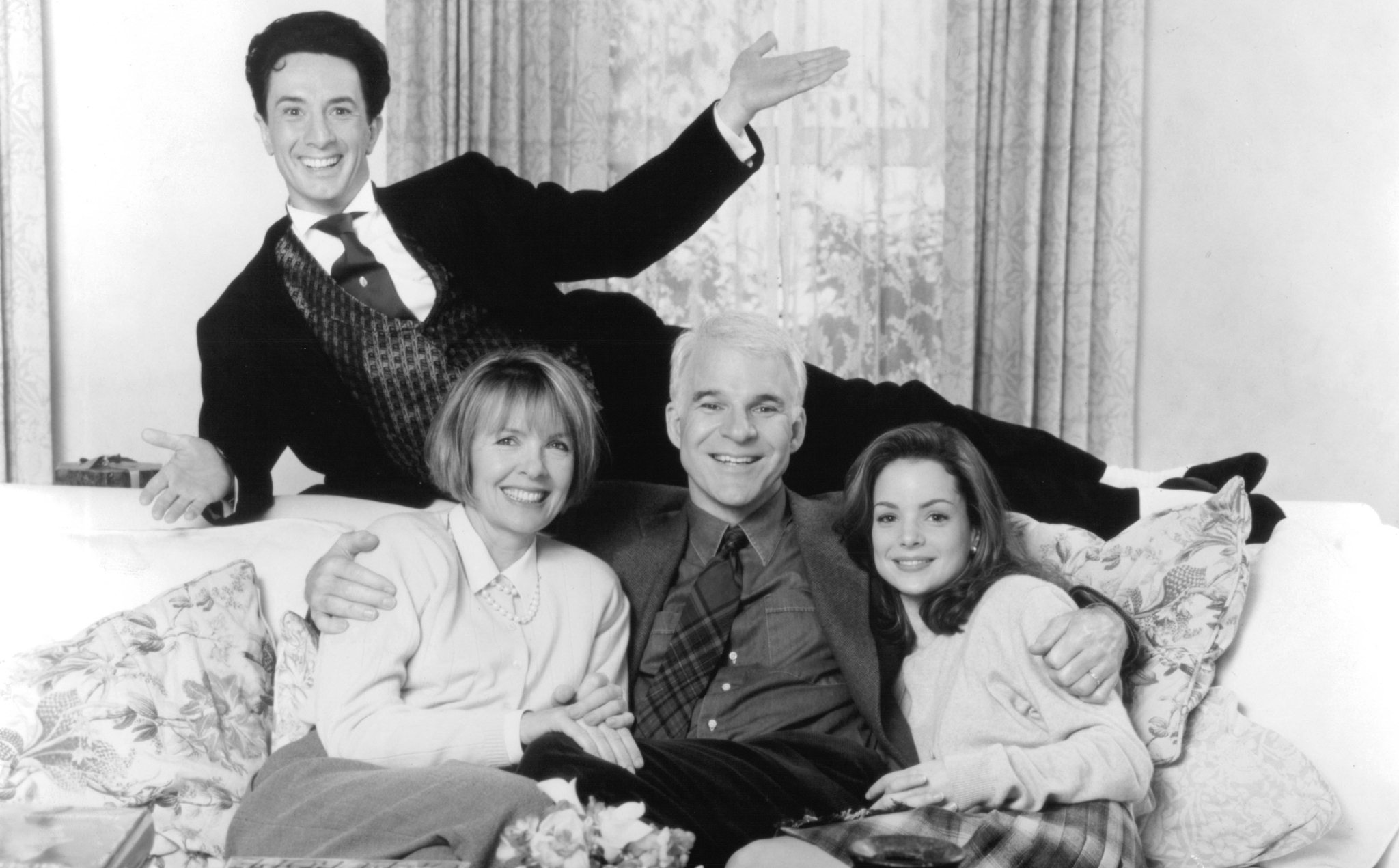 Still of Steve Martin, Diane Keaton, Martin Short and Kimberly Williams-Paisley in Father of the Bride Part II (1995)
