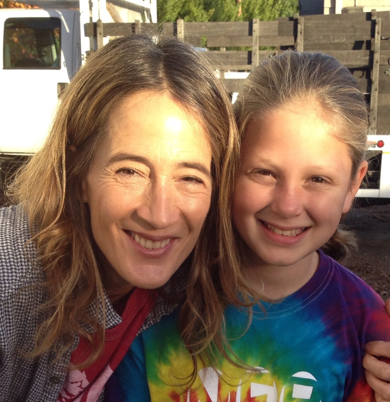Sophia having fun on the set of The Taking with the amazing Anne Ramsay.