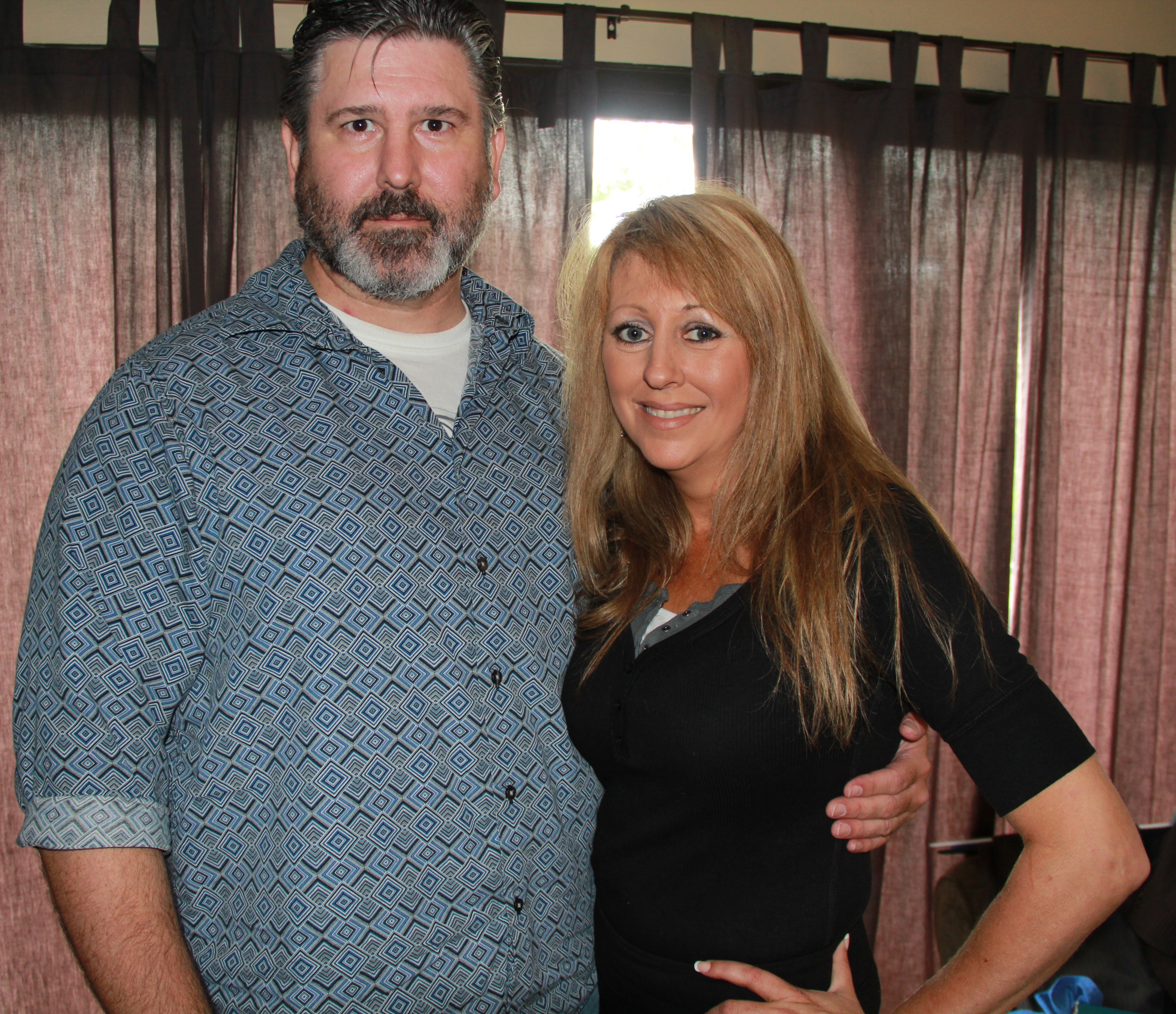 Craig Taylor and Lisa Daniel on the set of Sins and Secrets: Tampa, Florida.