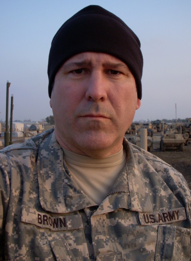 With the 116th Infantry Brigade Combat Team in Baghdad, Irag, Jan. 2008.