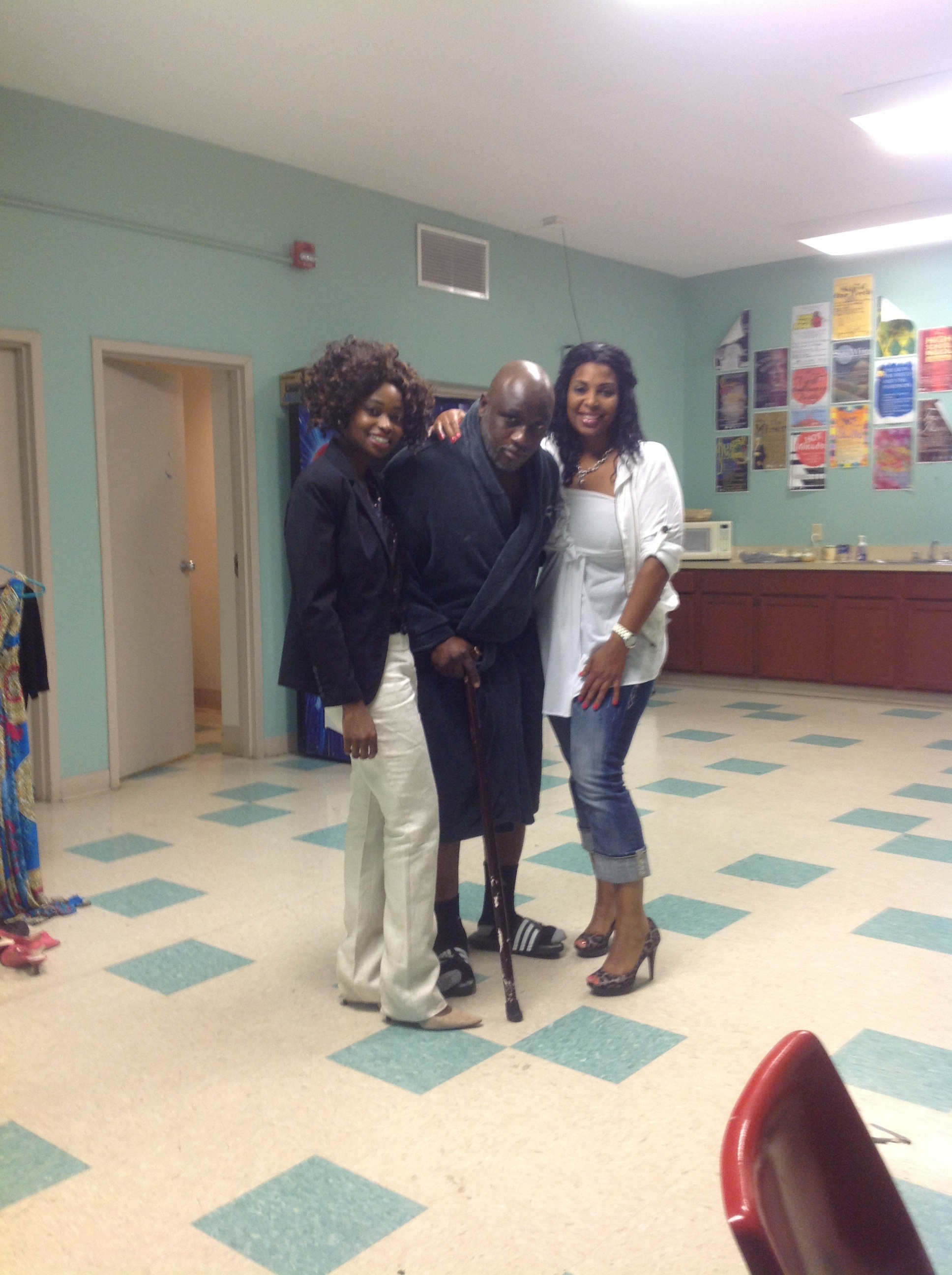 Back stage of Secrets of a Dark Skin Sister stage play