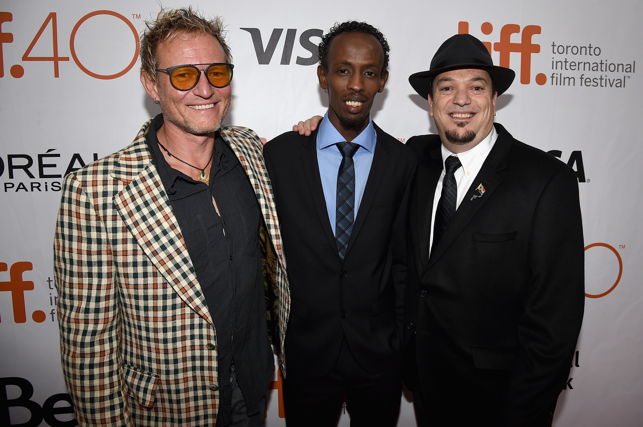 Paul Hepker, Mark Kilian and Barkhad Abdi at event of Eye in the Sky (2015)