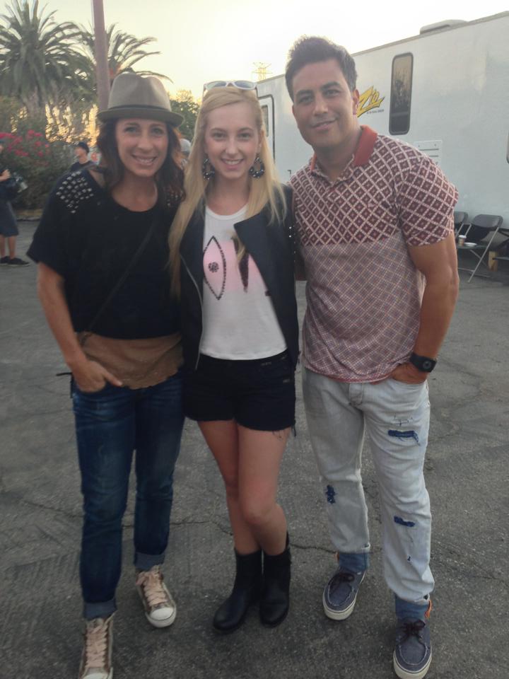 Alexis With Nappytabs on set for Bring The love Back music video