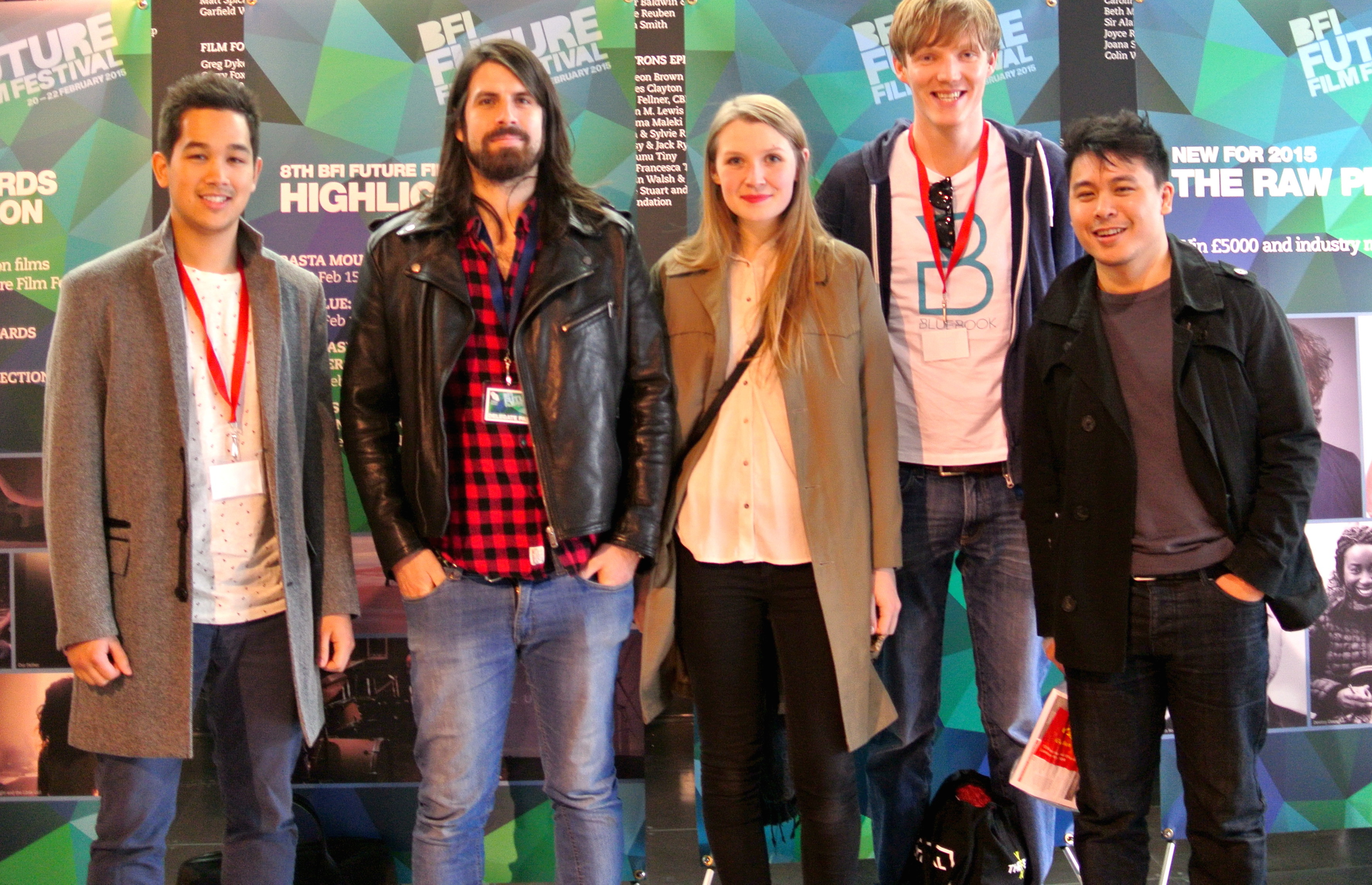 Chris Chung, Andrew Rodger, Stephanie Lewis, Mat Hill and Adrian Chiu at the BFI Future Film Festival.