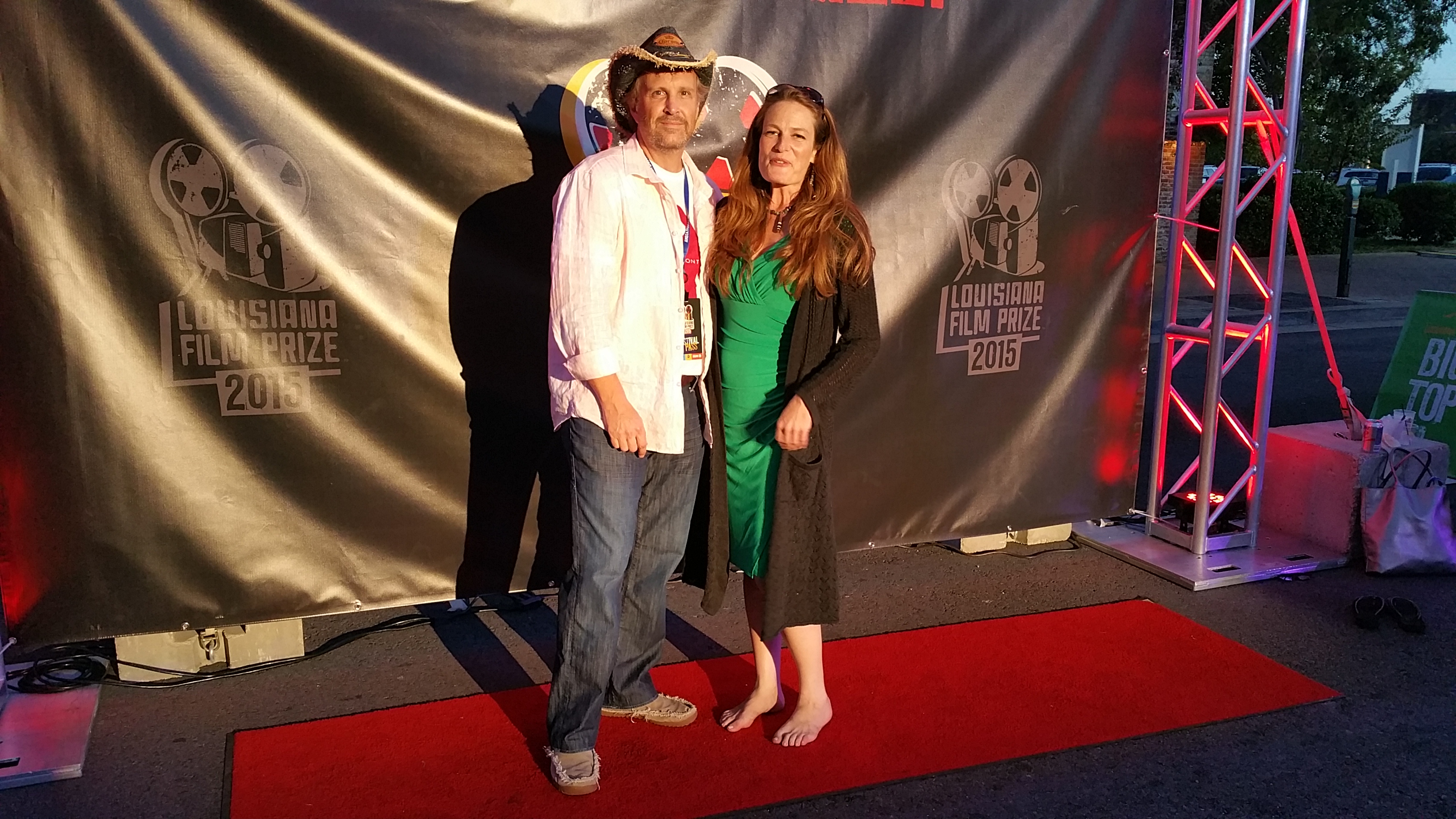 with actress Lynne Jordan at the Louisiana Film Prize, 2015
