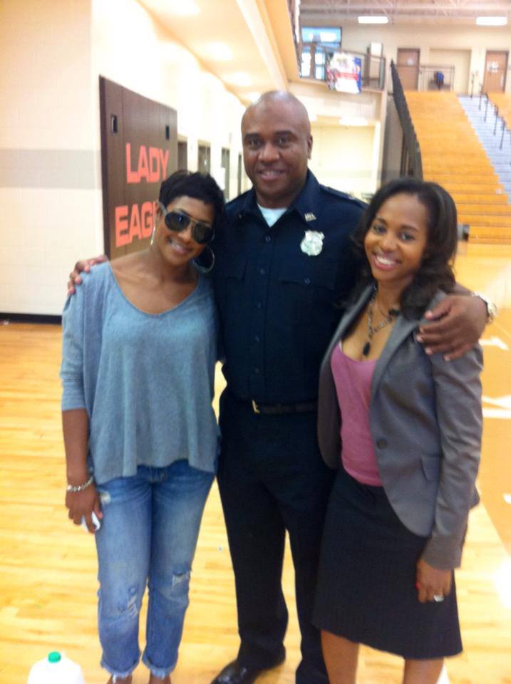 Actress Teri Vaughn, Producer Shannon Nash and I on the set of Switching Lanes