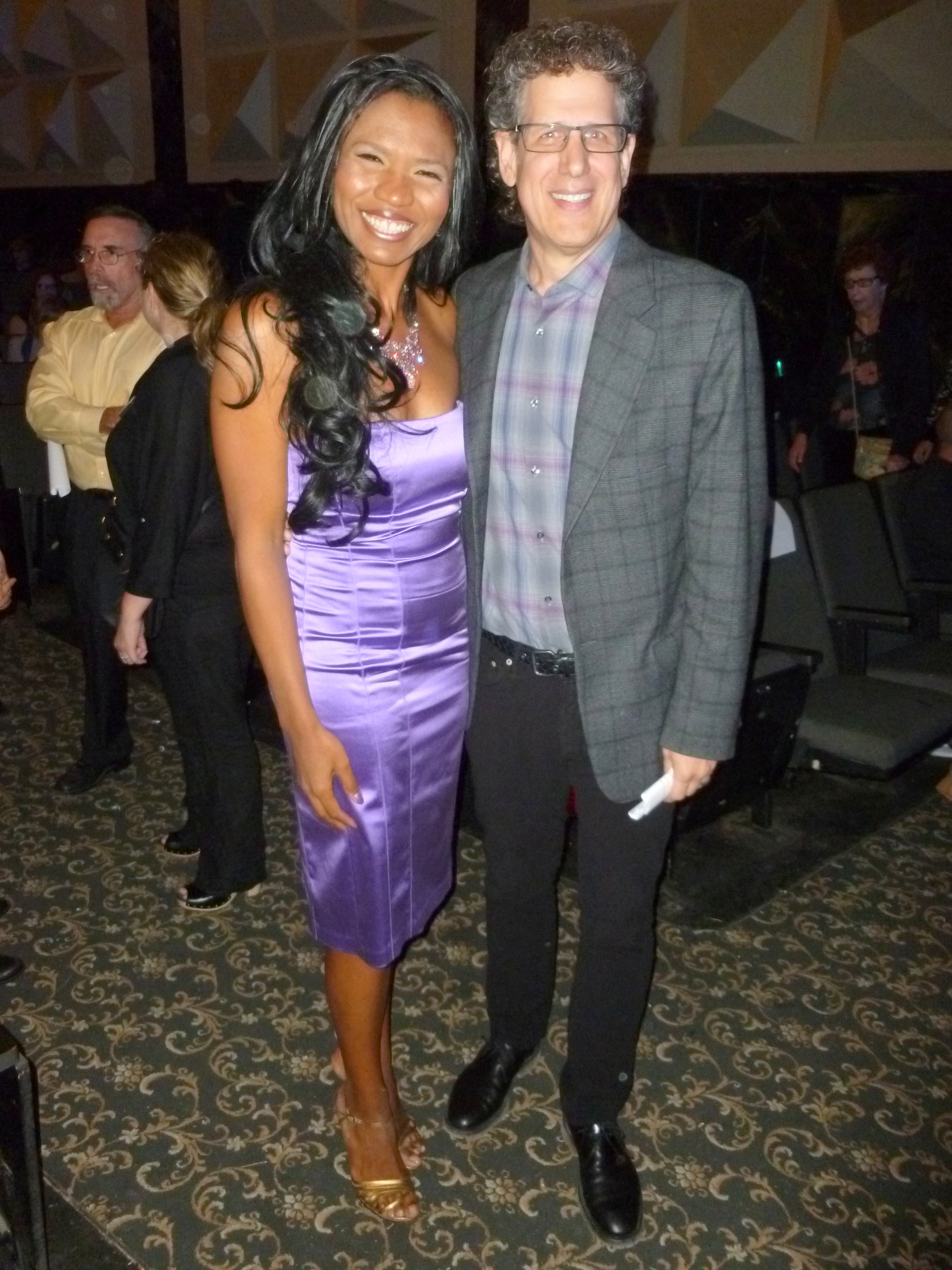 Olympia LePoint and Movie & TV Producer Jim Berk, CEO of Participant Media, at the Alexander Hamilton Music Academy 25 Year Reunion. As the principal, Jim Berk carved the way for Olympia LePoint to become an Award-Winning Rocket Scientist.