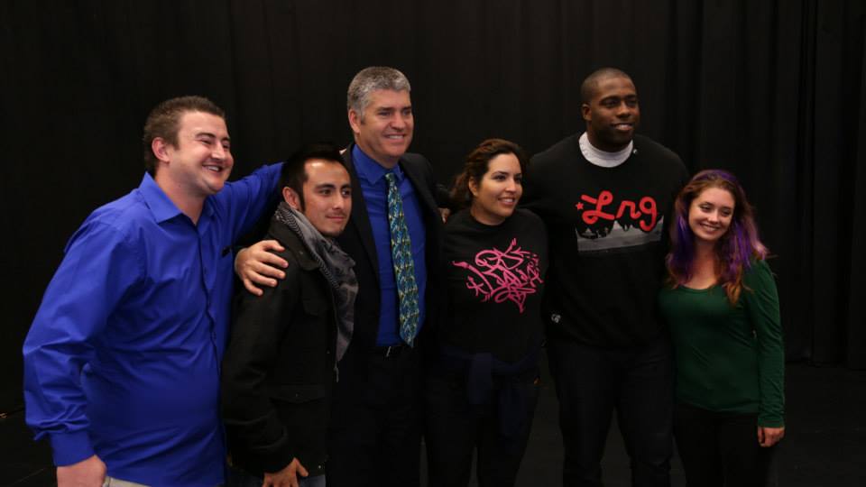 Photo Op, with Justin Brooks, Alexa Polar and Brian Banks after the PSA film for the California Innocence Project. A project Alexa supports and feels personally connected to.