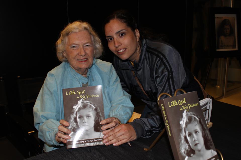 Alexa Polar with actress Marilyn Knowlden, after a screening and book signing.