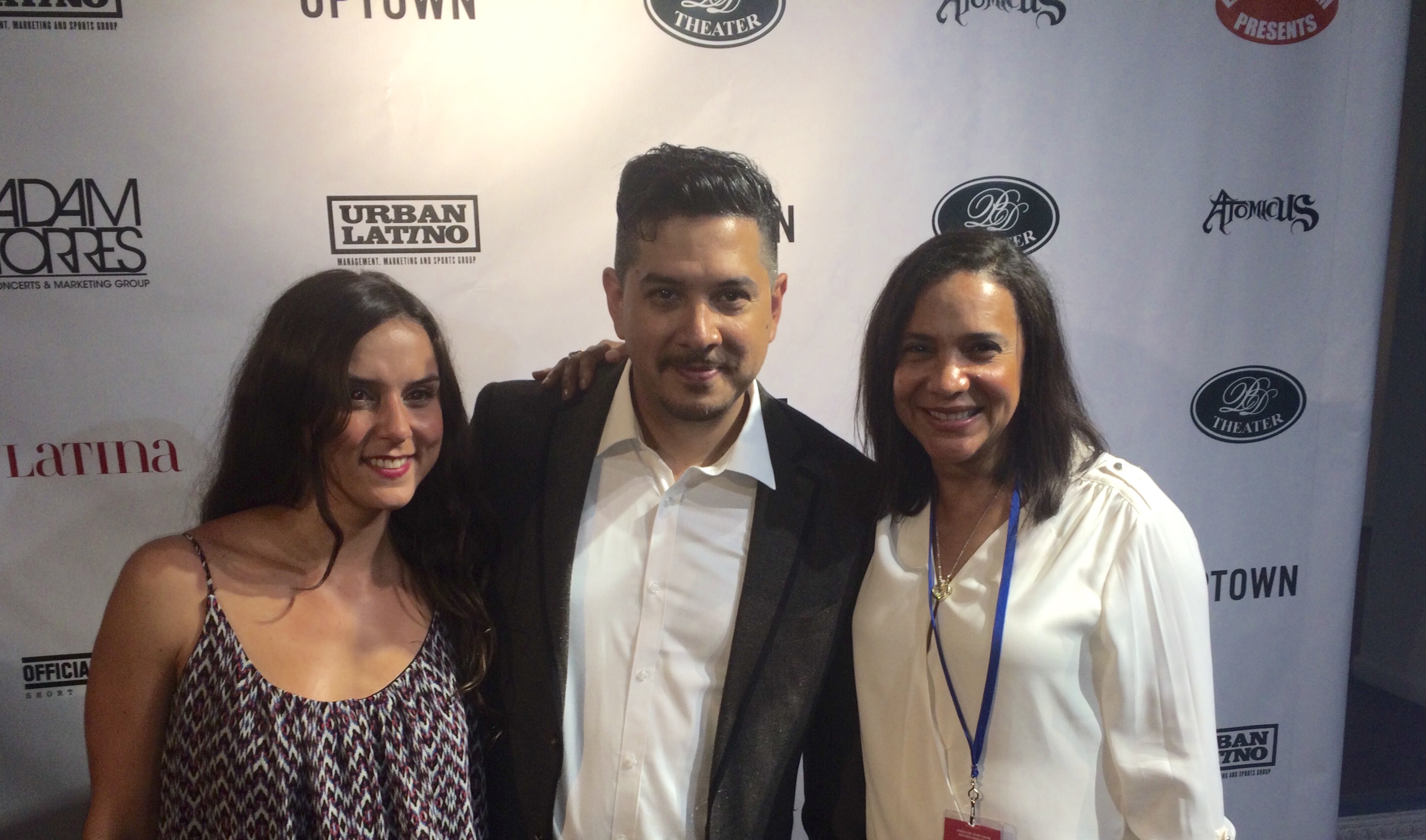 With Official Latino Film Festival founder Danny Hastings, and actress Natalia Escobar